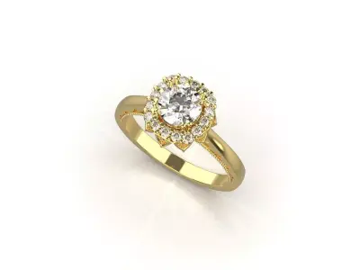 gold ring code 23 3D print model