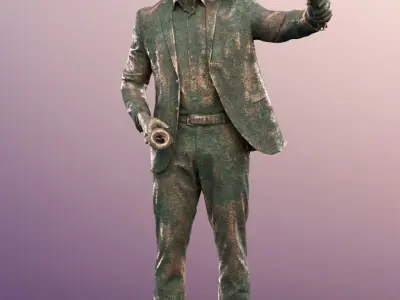 Kilian 11587-02 - Man With VR Headset Statue Low-poly 3D model