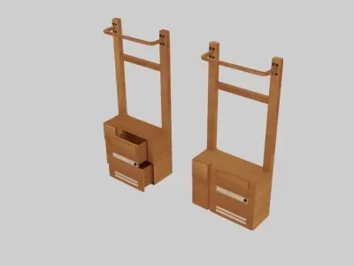 Surf Cabinet Padle Low-poly 3D model