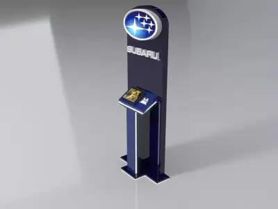 Stand for jeep car and subaru car Low-poly 3D model