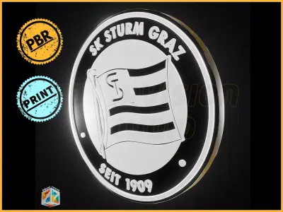 SK Sturm Graz logo - Cinematic - 3D print 3D model
