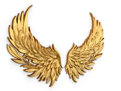 Wings Printable carved decor 04 3D print model