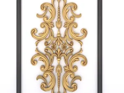 ornament wall panel 001 3D model