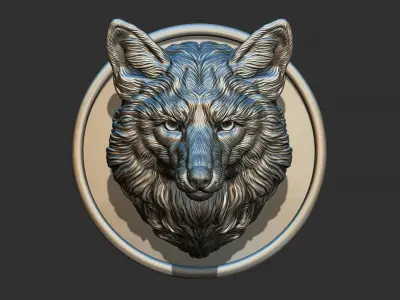 Fox head gloomy 3D print model