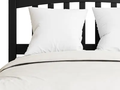 Twin Size Platform Bed Wood Bed 3D model