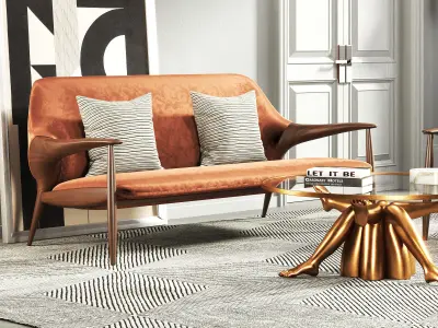 Modern Luxury Living Room Interior 291 3D model