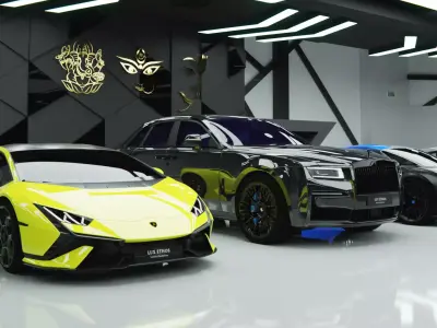 LUX ETHOS Bespoke Automotive ATELIER Showroom Car Photo Studio 3D model