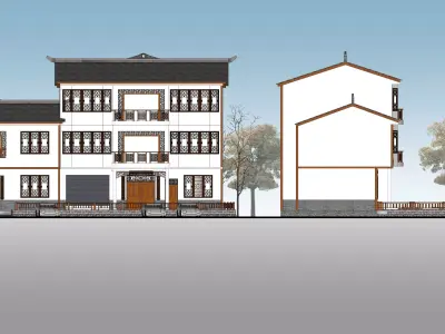 Chinese antique architecture 3D model