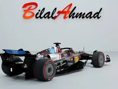 Ferrari SF25 3D Model with Detailed Interior 3D model