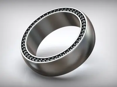 Puffy Diamond Wedding Band 3D print model