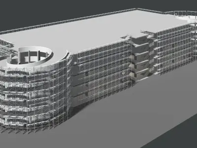 Parking garage building under construction 25-30 3D model