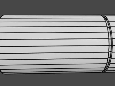 Straight Metallic Modern Drawer Furniture Handle Free 3D model