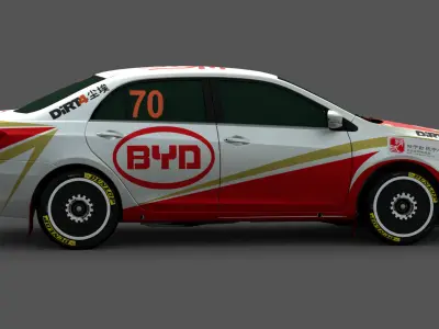 BYD Qin 3D Model Modern Electric Sedan for  Game Use Low-poly 3D model