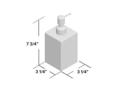 Gloria Genuine Leather Soap and Lotion Dispenser 3D model