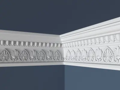 Decorative Crown Molding 3D model 8