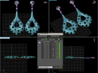 women earrings 3D print model