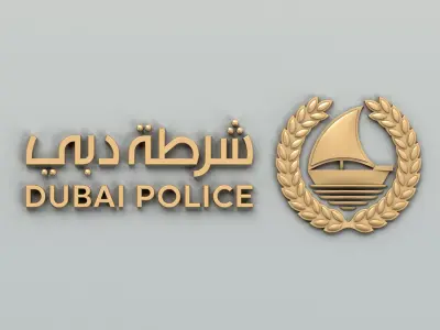 Dubai city Police emblem 3D model
