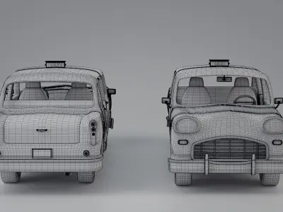 Stylized Taxi Cab Model 3D model