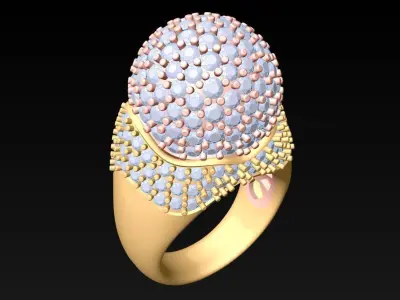 Diamond Ring - Womens Rings - GN283 3D print model