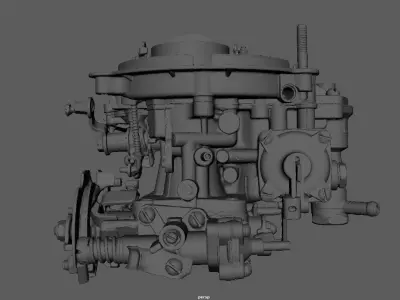 Chevy 2 barrel carburator  3D print model