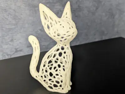 Cat Voronoi  3D print model