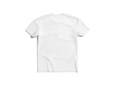 Flat Lay T-shirt front and back - crumpled unisex tshirt Low-poly 3D model