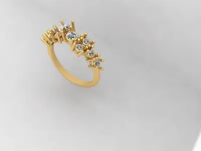 Birthstone Ring 3D print model