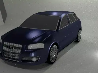 3d Audi a3 lowpoly car 3D model