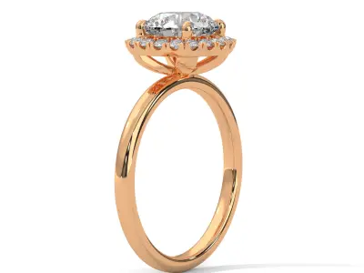 solitaire ring with detail images and 360 render videos 85 3D print model