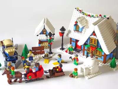 TwindBricks3D - 10229 Winter Village Cottage 3D print model