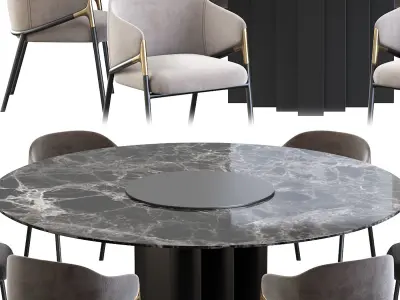 Hammer Guest Side Seating and Exlis Amura Complements 3D model