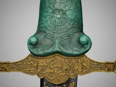 Jade-Hilt Kilij Low-poly 3D model