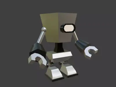 Cartoon Robot 05 of 05 Low-poly 3D model