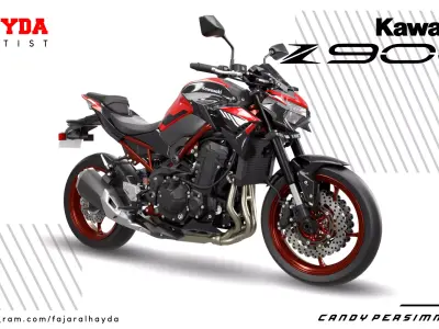 kawasaki Z900 Low-poly 3D model