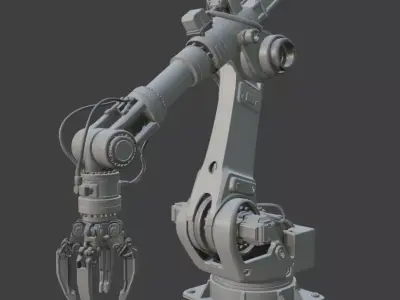Industrial Robotic Arm 3D Model 3D model