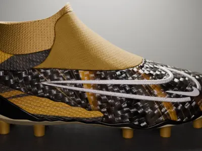 Nike boots golden yellow 3D model