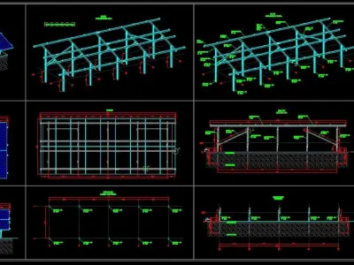 1 MW Solar Project Type 13 3D model