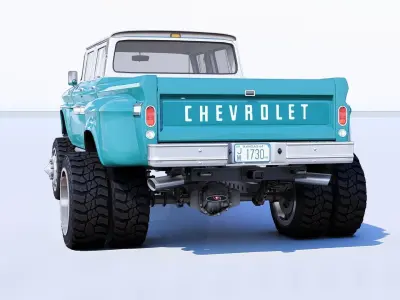 Pickup 1963 C30 4 Door Dually 3D model
