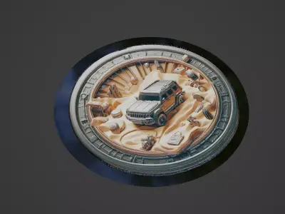 Car Pendant Medallion 3D print model 6