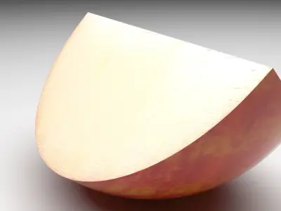Sliced Apple 3D model