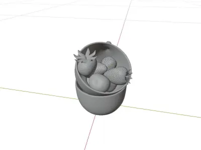 Strawberry Cup 3D model