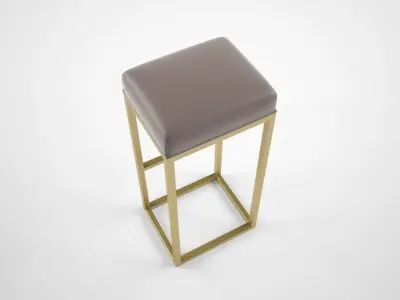 RHModern Reese leather bar stool 3D model