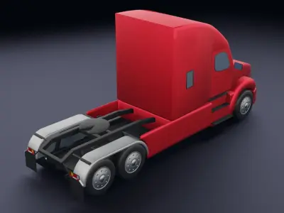 Big Truck Low-poly 3D model PBR game ready Low-poly 3D model