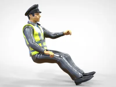 N3 Driver Traffic Police 3D print model