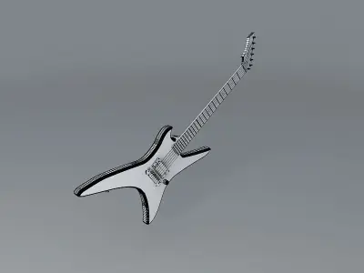 B C Rich Stealth Chuck Schuldiner Tribute model guitar Free 3D model