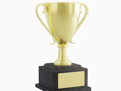 Trophy Cup 04 Low-poly 3D model