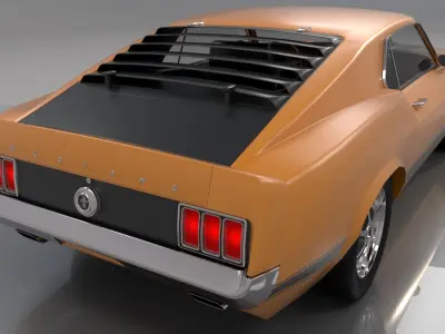 Mustang Boss 1970 Low Poly 3D model