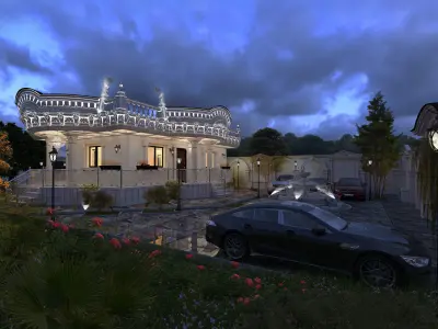 classic villa  3D model purchase