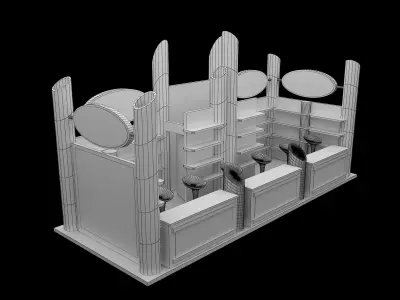  Booth Exhibition Stand a522a 3D model