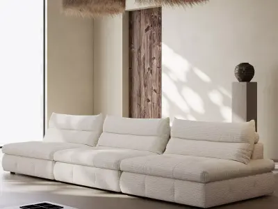 Mid Century interior scene 3D model